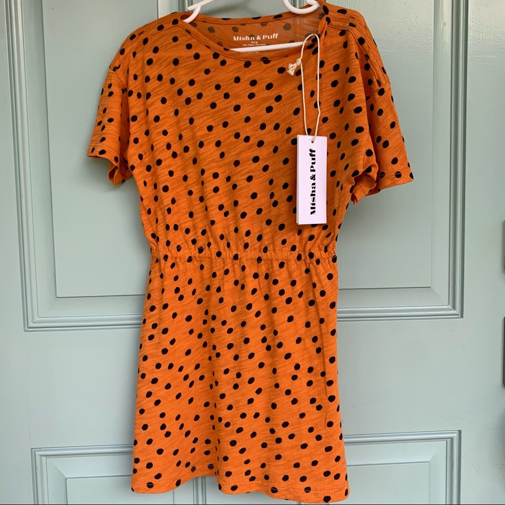 NWT - Misha & Puff Short Sleeve Drop Shoulder Dress  - 3/4y